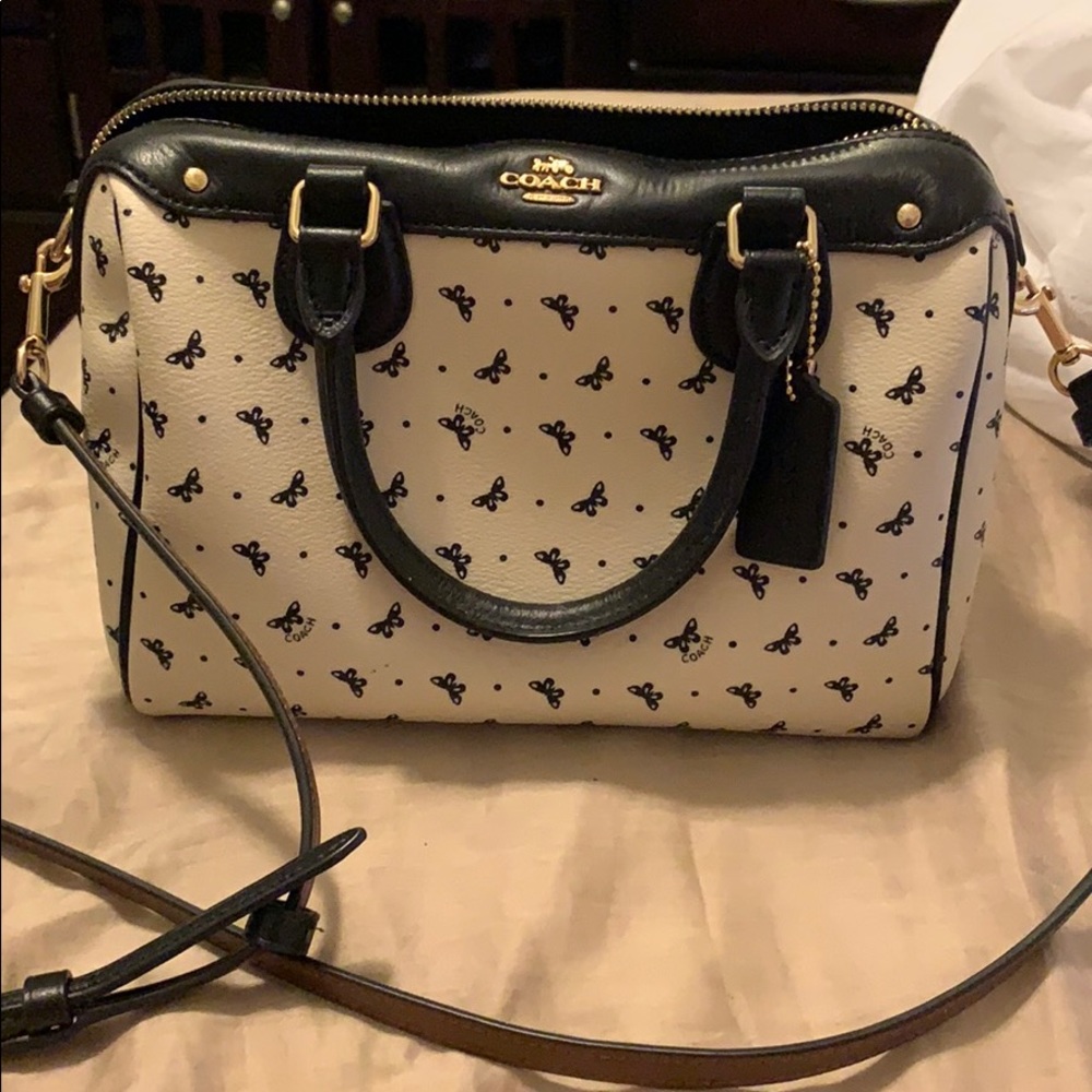 Limited spring edition black and white coach mini
